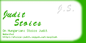 judit stoics business card